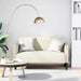 Canapea loveseat crem 109 cm catifea - WALTI WALTI