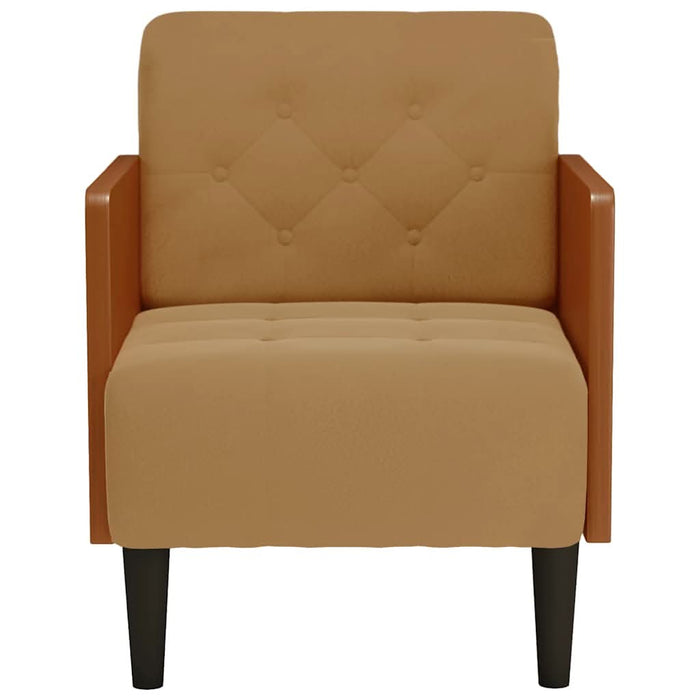 Canapea Scaun cu Cotiere Maro 55 cm Catifea - WALTI WALTI