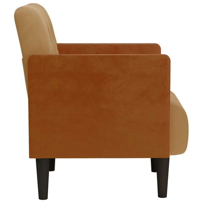 Canapea Scaun cu Cotiere Maro 55 cm Catifea - WALTI WALTI