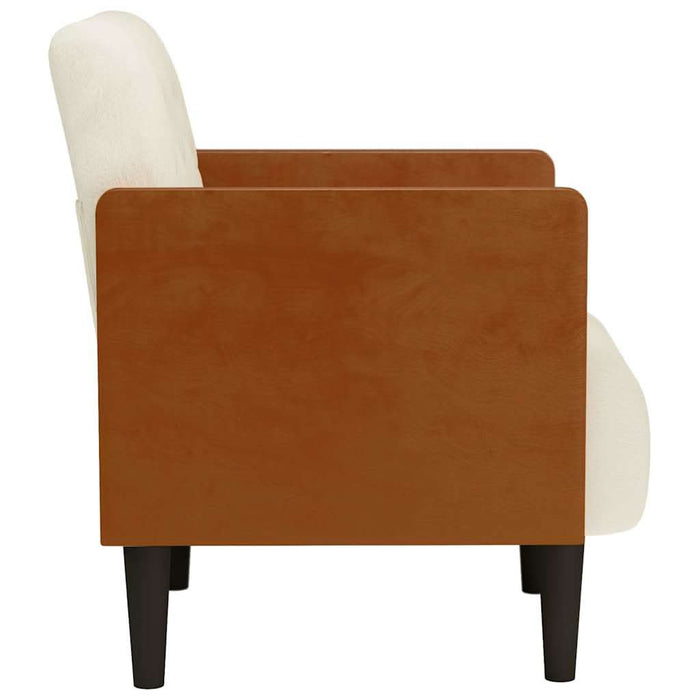 Canapea Scaun cu cotiere, crem, 55 cm, catifea - WALTI WALTI