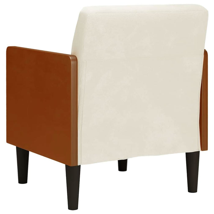 Canapea Scaun cu cotiere, crem, 55 cm, catifea - WALTI WALTI
