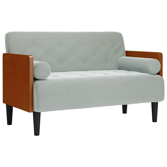 Canapea loveseat cu perne de sustinere gri deschis 110 cm - WALTI WALTI