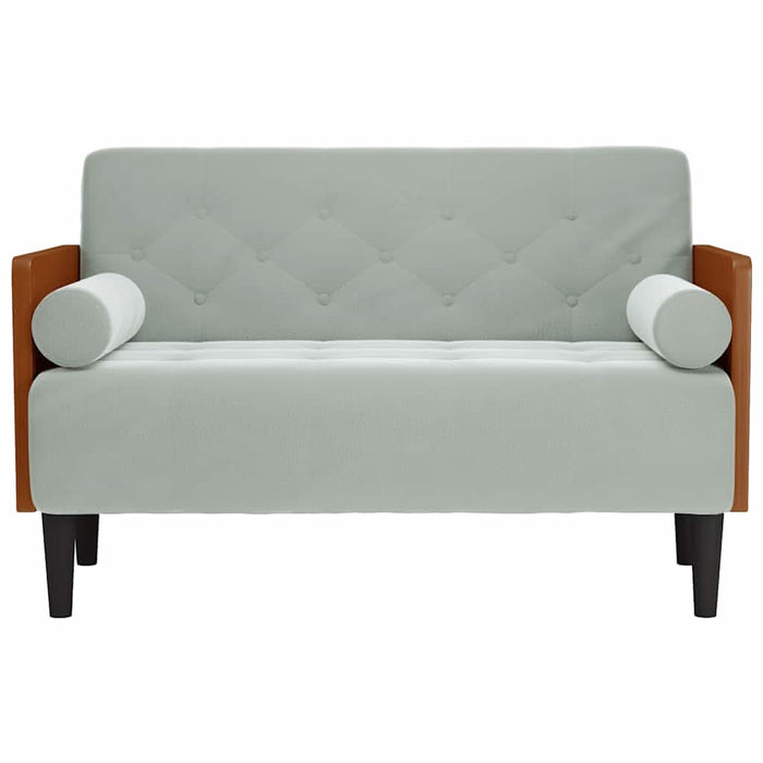 Canapea loveseat cu perne de sustinere gri deschis 110 cm - WALTI WALTI