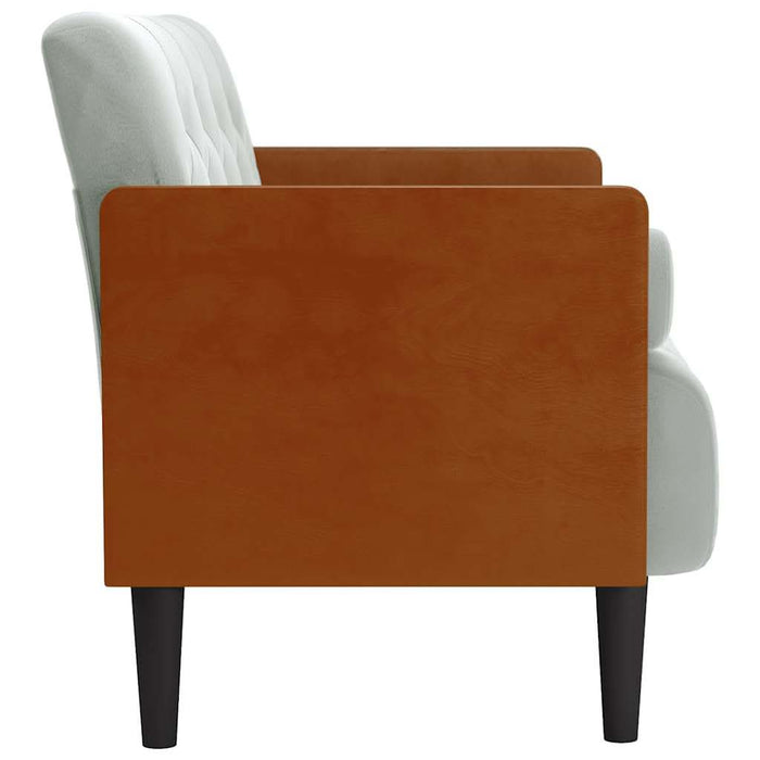 Canapea loveseat cu perne de sustinere gri deschis 110 cm - WALTI WALTI