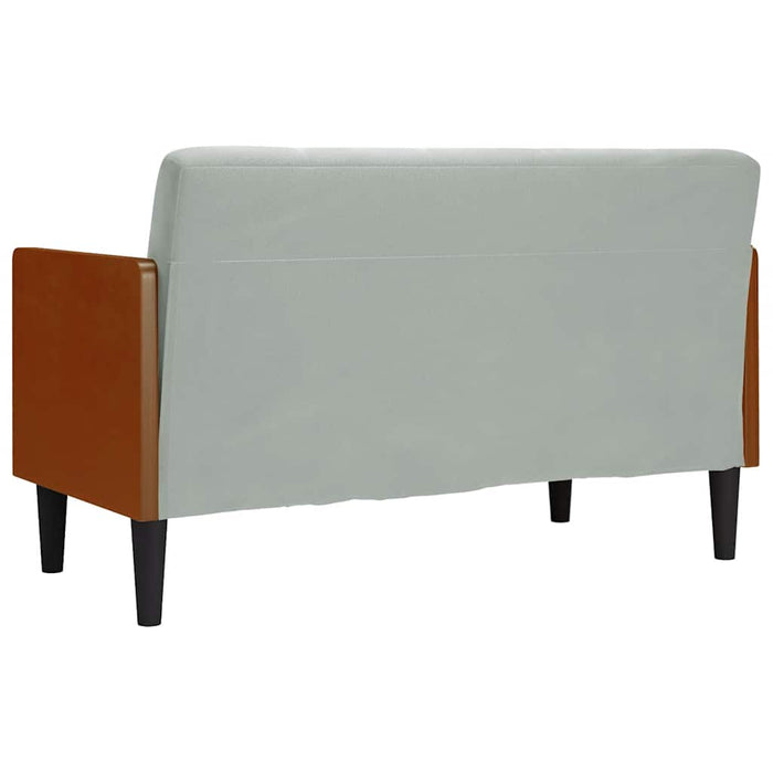 Canapea loveseat cu perne de sustinere gri deschis 110 cm - WALTI WALTI