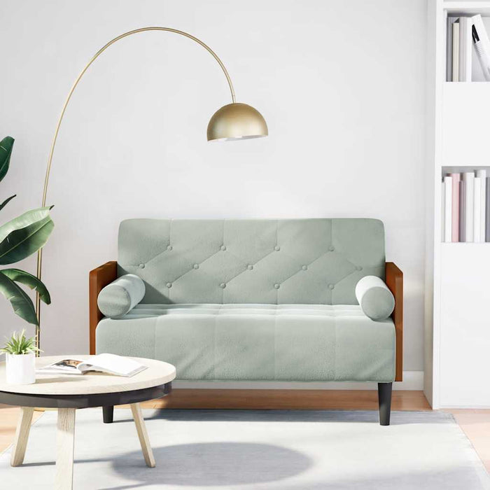 Canapea loveseat cu perne de sustinere gri deschis 110 cm - WALTI WALTI