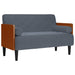 Canapea loveseat cu perne de sustinere gri închis 110cm catifea - WALTI WALTI
