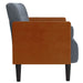 Canapea loveseat cu perne de sustinere gri închis 110cm catifea - WALTI WALTI