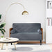 Canapea loveseat cu perne de sustinere gri închis 110cm catifea - WALTI WALTI