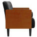 Canapea loveseat cu perne de suport negru 110 cm catifea - WALTI WALTI