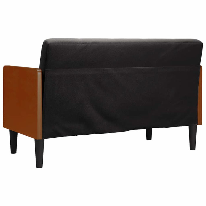 Canapea loveseat cu perne de suport negru 110 cm catifea - WALTI WALTI