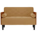 Canapea loveseat cu perne de suport maro 110 cm catifea - WALTI WALTI
