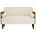 Canapea loveseat cu perne de sustinere crem 110 cm catifea - WALTI WALTI