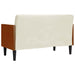 Canapea loveseat cu perne de sustinere crem 110 cm catifea - WALTI WALTI