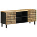 Dulap TV, negru, 105x33,5x46 cm, lemn masiv de mango brut - WALTI WALTI
