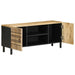 Dulap TV, negru, 105x33,5x46 cm, lemn masiv de mango brut - WALTI WALTI