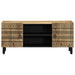 Dulap TV, negru, 105x33,5x46 cm, lemn masiv de mango brut - WALTI WALTI