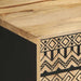 Dulap TV, negru, 105x33,5x46 cm, lemn masiv de mango brut - WALTI WALTI