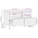 Dulap TV, negru, 70x33,5x46 cm, lemn masiv de mango brut - WALTI WALTI