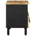Dulap TV, negru, 70x33,5x46 cm, lemn masiv de mango brut - WALTI WALTI