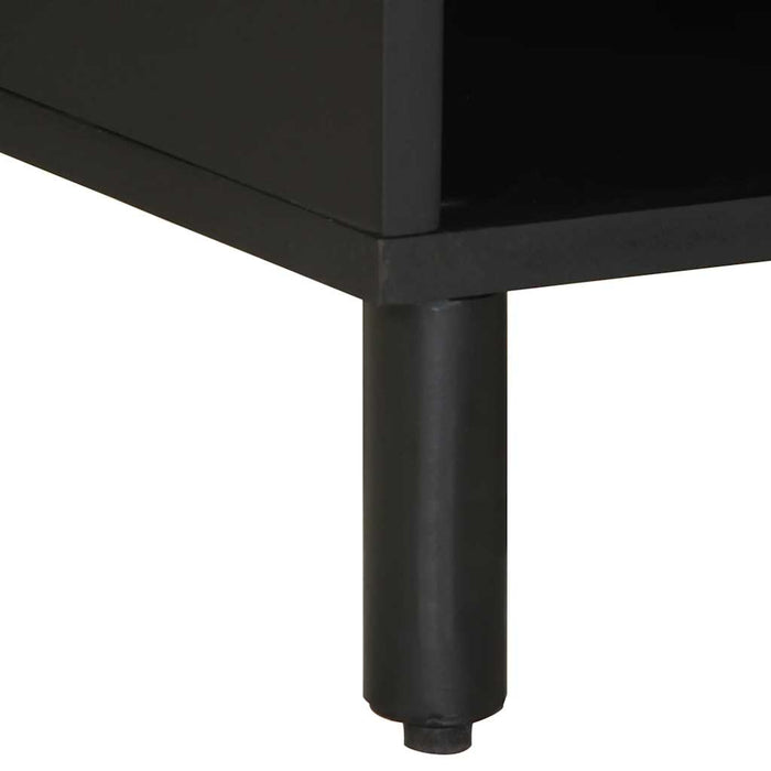 Dulap TV, negru, 80x33,5x46 cm, lemn masiv de mango brut - WALTI WALTI
