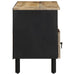 Dulap TV, negru, 100x33,5x46 cm, lemn masiv de mango brut - WALTI WALTI