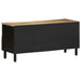 Dulap TV, negru, 100x33,5x46 cm, lemn masiv de mango brut - WALTI WALTI