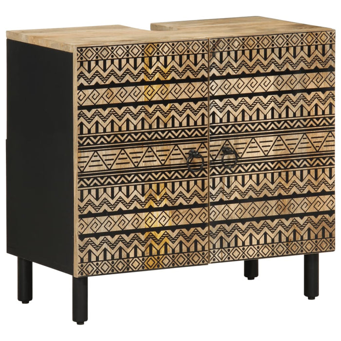 Dulap chiuveta de baie, negru, 62x33x58 cm, lemn masiv de mango - WALTI WALTI