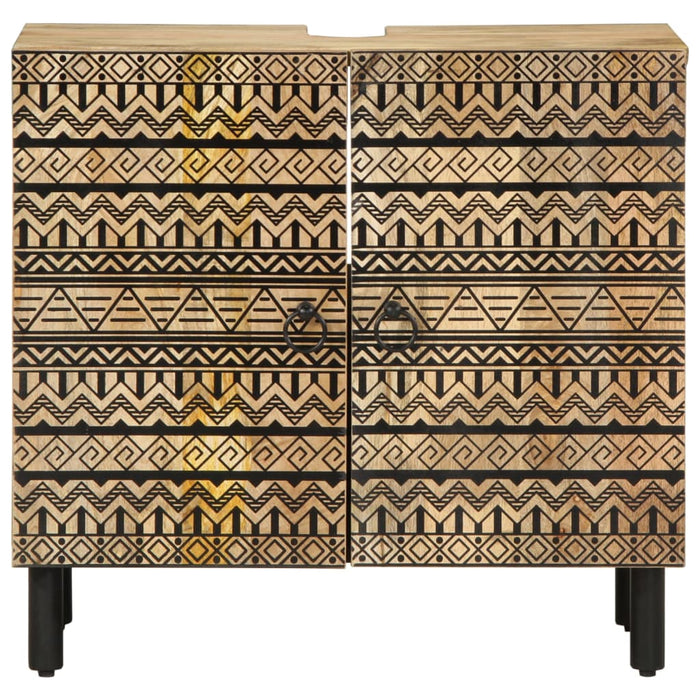 Dulap chiuveta de baie, negru, 62x33x58 cm, lemn masiv de mango - WALTI WALTI