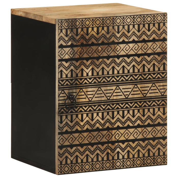 Dulap suspendat de baie negru 38x33,5x48cm, lemn masiv de mango - WALTI WALTI