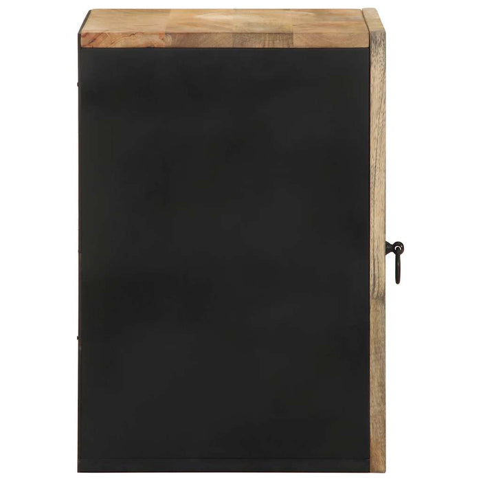 Dulap suspendat de baie negru 38x33,5x48cm, lemn masiv de mango - WALTI WALTI