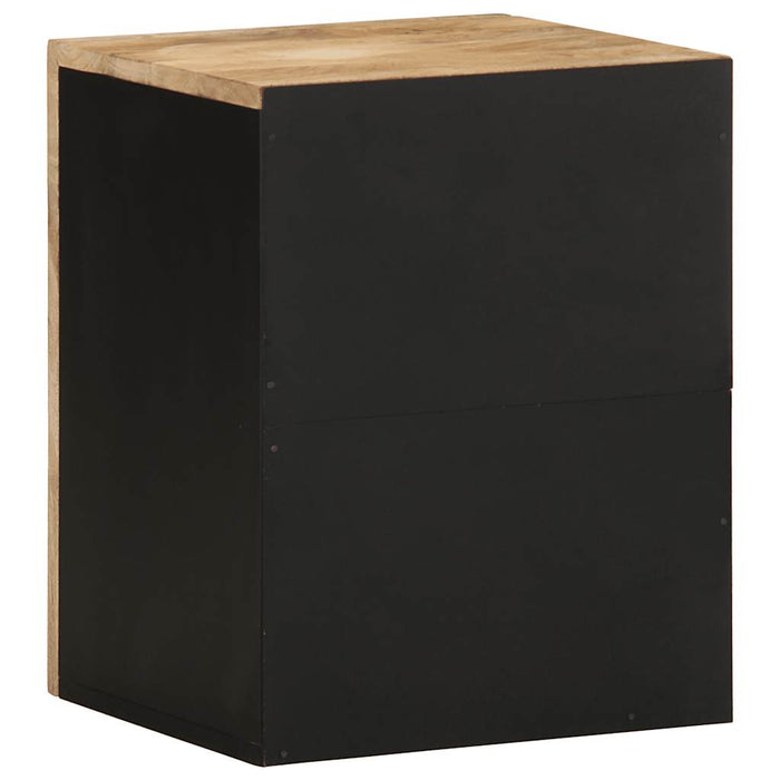 Dulap suspendat de baie negru 38x33,5x48cm, lemn masiv de mango - WALTI WALTI