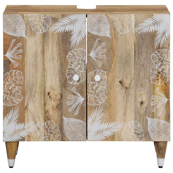 Dulap pentru chiuveta de baie, 62x33x58 cm, lemn masiv de mango - WALTI WALTI