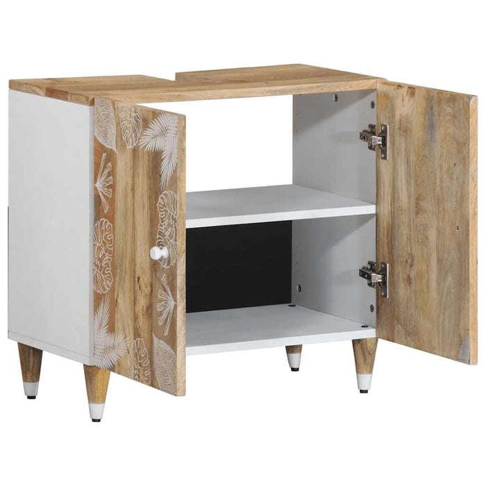 Dulap pentru chiuveta de baie, 62x33x58 cm, lemn masiv de mango - WALTI WALTI