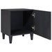 Noptieră cu ușă Negru 40 x 33 x 46 cm Lemn de mango solid - WALTI WALTI