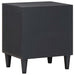 Noptieră cu ușă Negru 40 x 33 x 46 cm Lemn de mango solid - WALTI WALTI