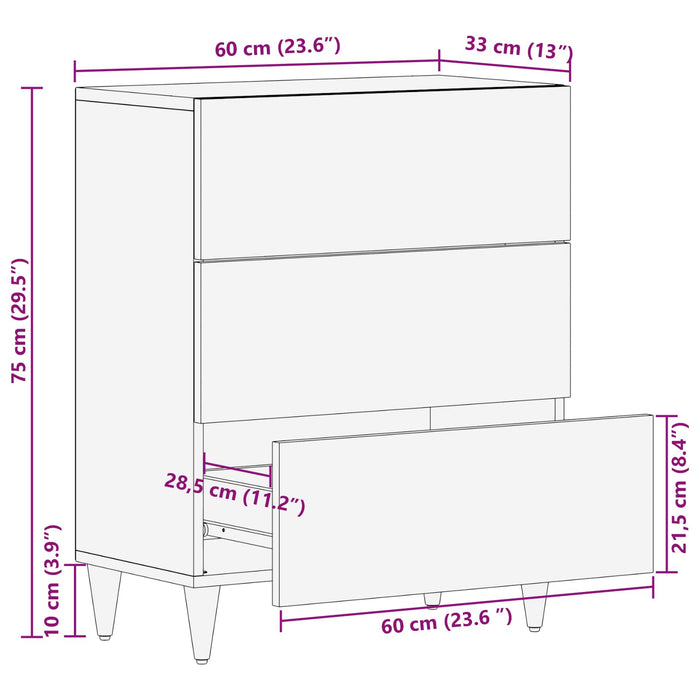 Dulapuri de depozitare Multicolour 60 x 33,5 x 75 cm - WALTI WALTI