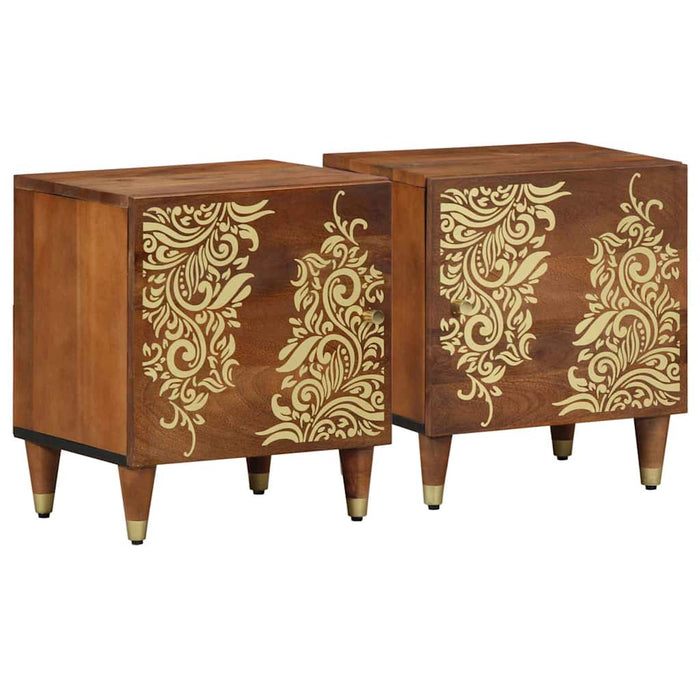 Noptieră cu ușă 2 pcs Maro miere 40 x 33 x 46 cm - WALTI WALTI
