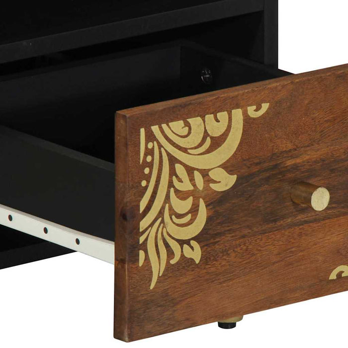 Cabinet TV Maro miere 70 x 33 x 46 cm Lemn de mango solid - WALTI WALTI