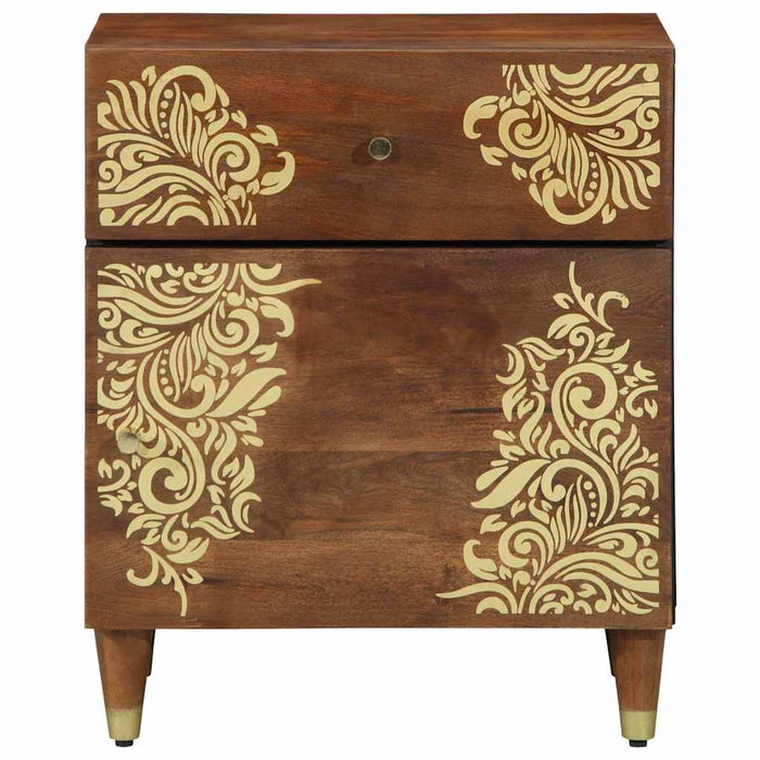 Dulap de noapte maro miere 50 x 33 x 60 cm Lemn masiv de mango - WALTI WALTI