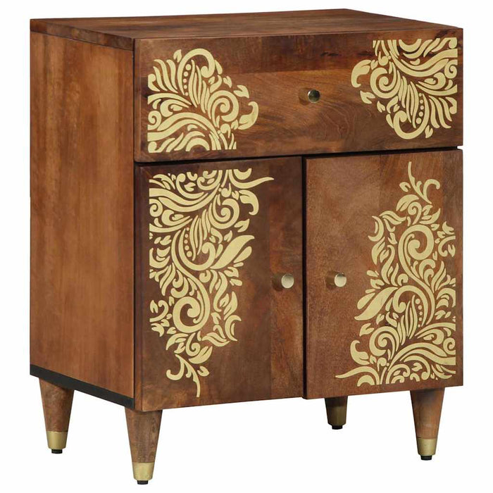 Noptieră cu ușă Maro miere 50 x 33 x 60 cm Lemn de mango solid - WALTI WALTI