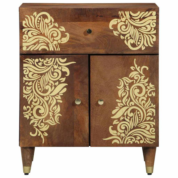 Noptieră cu ușă Maro miere 50 x 33 x 60 cm Lemn de mango solid - WALTI WALTI