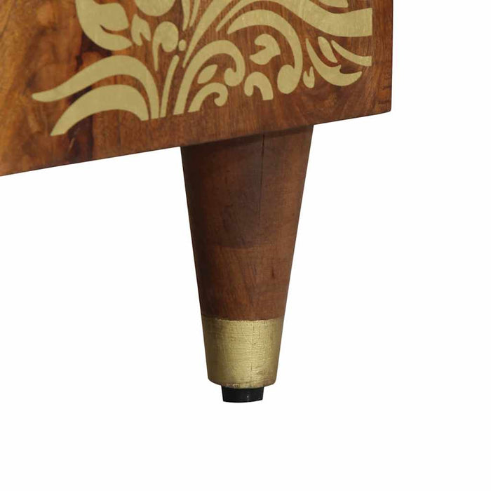 Cabinet TV Maro miere 105 x 33 x 46 cm Lemn de mango solid - WALTI WALTI