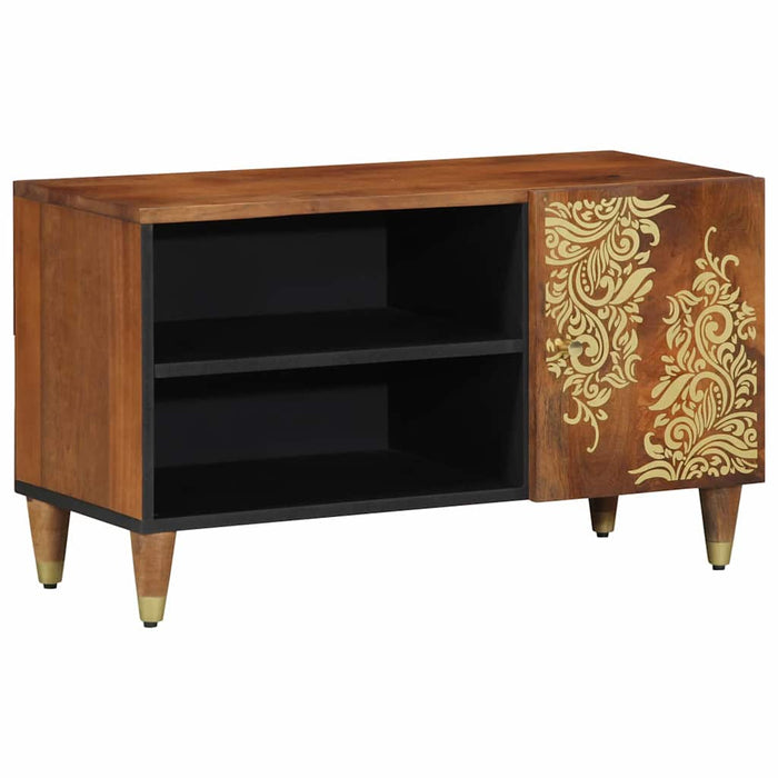 Cabinet TV Maro miere 80 x 33 x 46 cm Lemn de mango solid - WALTI WALTI