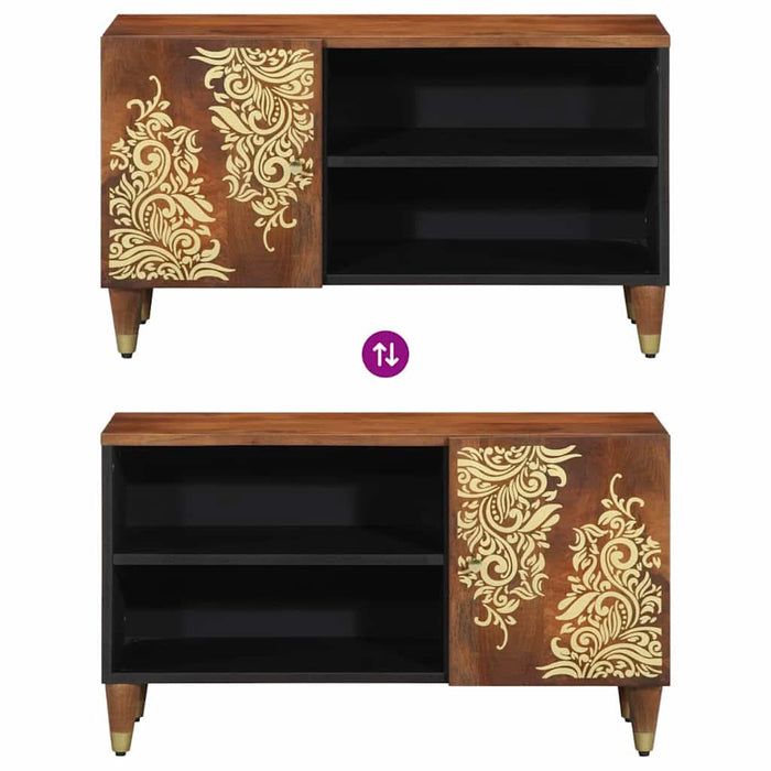 Cabinet TV Maro miere 80 x 33 x 46 cm Lemn de mango solid - WALTI WALTI