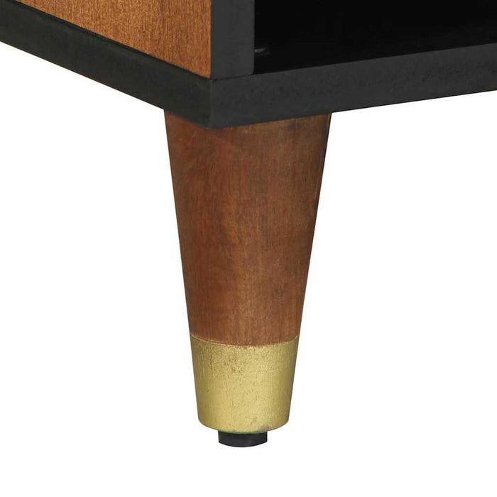 Cabinet TV Maro miere 100 x 33 x 46 cm Lemn de mango solid - WALTI WALTI