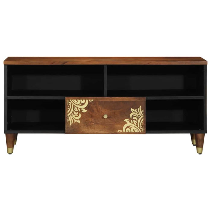 Cabinet TV Maro miere 100 x 33 x 46 cm Lemn de mango solid - WALTI WALTI