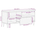 Cabinet TV Maro miere 100 x 33 x 46 cm Lemn de mango solid - WALTI WALTI