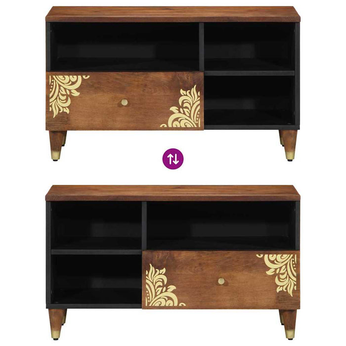 Cabinet TV Maro miere 80 x 33 x 46 cm Lemn de mango solid - WALTI WALTI