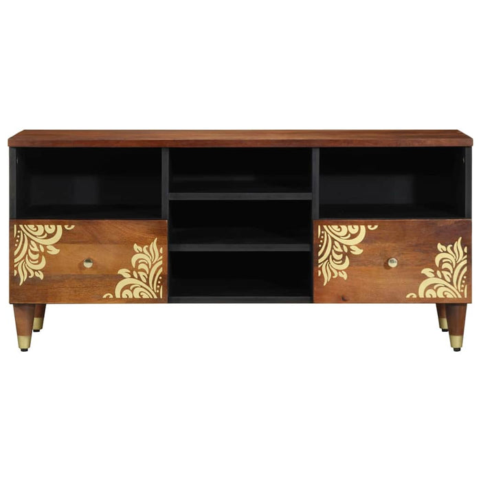 Cabinet TV Maro miere 100 x 33 x 46 cm Lemn de mango solid - WALTI WALTI